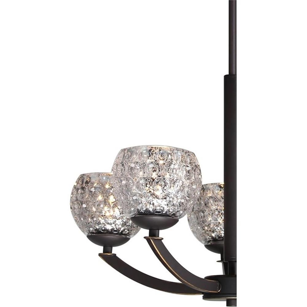 Woodbridge Lighting Mirage 5-Light Mercury Glass & Steel Chandelier in Bronze