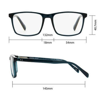 Design Optics by Foster Grant #815 Classic Plastic Square Reading Glasses, 3-pack