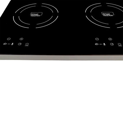 True Induction TI-2C Protable UL1026 Certified, 23-inch Dual Induction Cooktop 1750W Glass-Ceramic Top with FREE Carrying Bag & 2 Silicone Mats