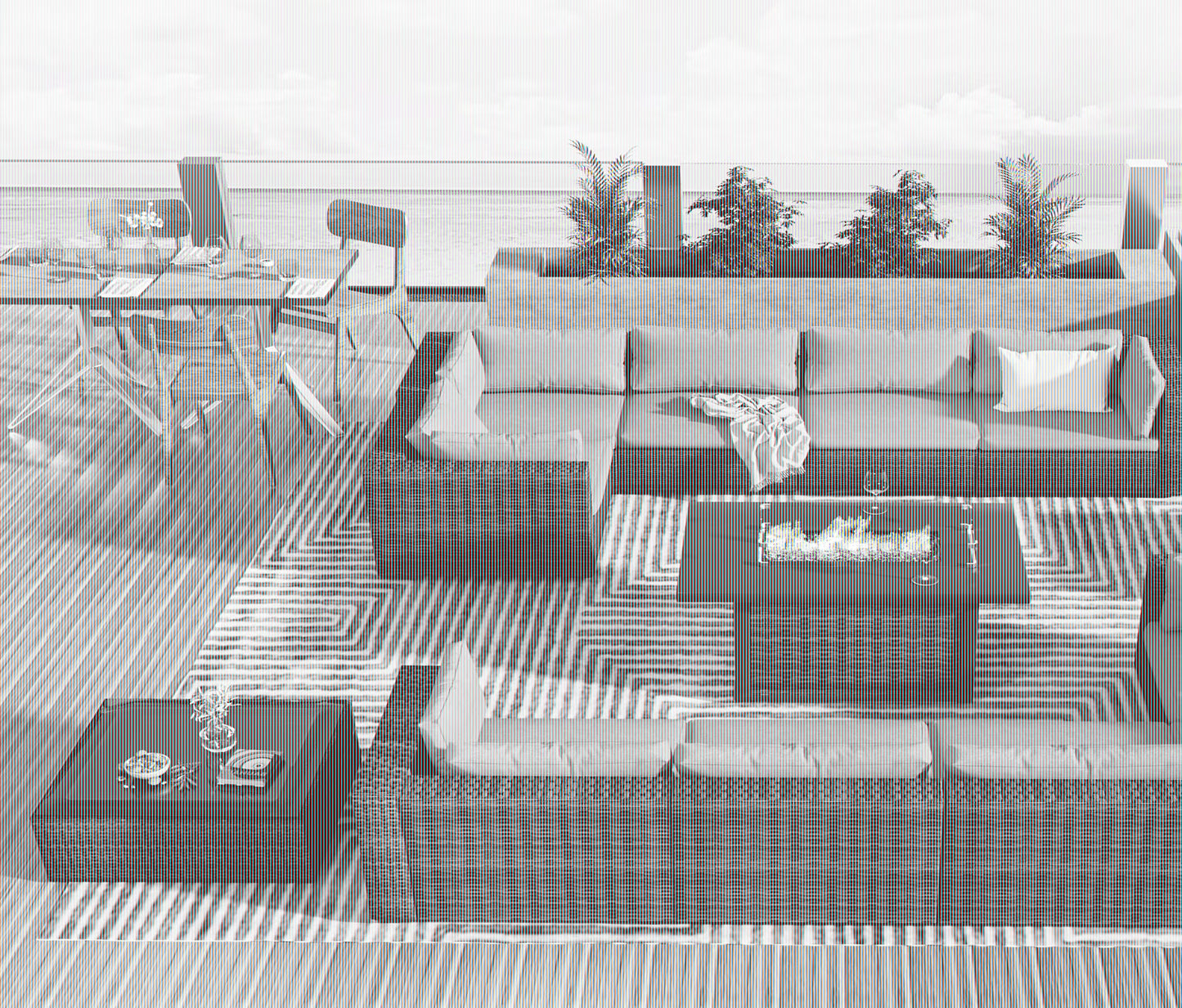 TANGJEAMER 13 Pieces All-Weather PE Rattan Sectional Sofa with Cushions,Glass Table and Fire Pit Table for Party and Family Gathering(Grey cushions)