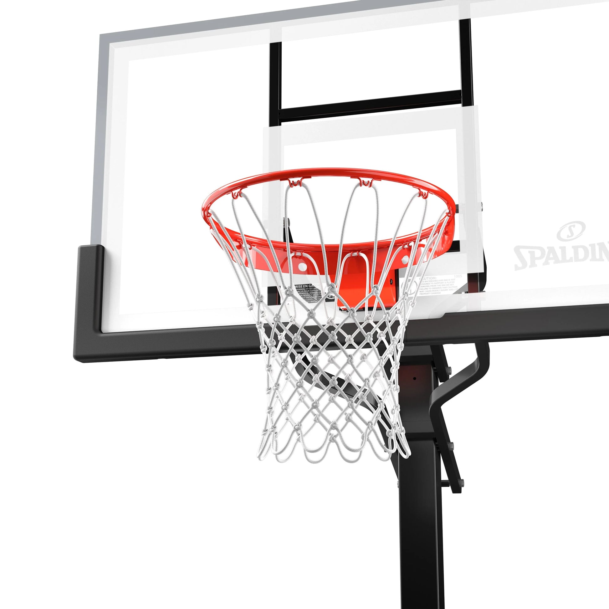 Spalding Ultimate Hybrid 54 In., Glass Portable Basketball Hoop System
