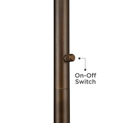 Franklin Iron Works Industrial Torchiere Floor Lamp with USB Charging Port 72 1/2" Tall Oil Rubbed Bronze Glass Shade Living Room
