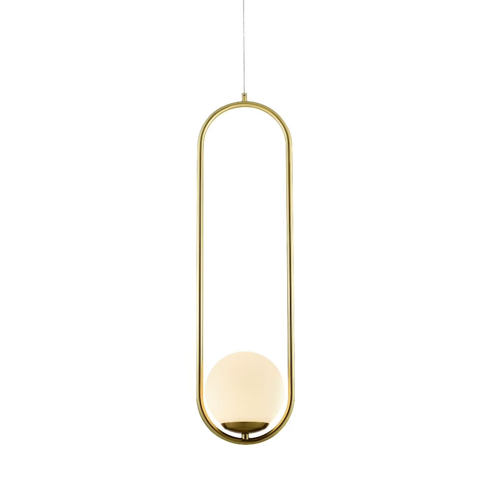 VONN Capri 7" ETL Certified Integrated LED Pendant with Glass Shade in Black