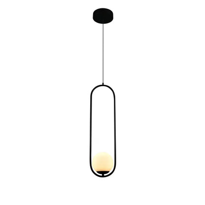 VONN Capri 7" ETL Certified Integrated LED Pendant with Glass Shade in Black