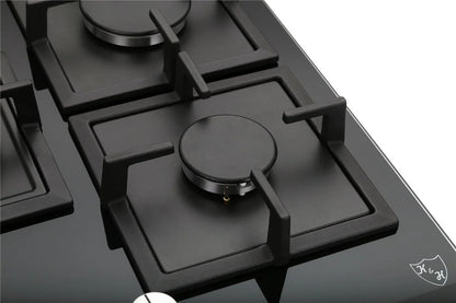 K& H 5 Burner 30 Inch Built-in LPG/Propane Gas Stove Top Glass Surface Cast Iron Cooktop UL/ETL Certified 5-GCW-LPG