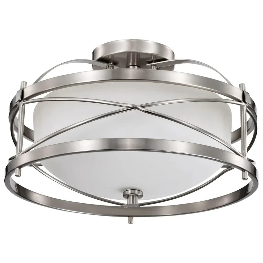 Nuvo 60-5335 - Ginger - 2 Light Semi Flush w/Etched Opal Glass