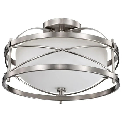 Nuvo 60-5335 - Ginger - 2 Light Semi Flush w/Etched Opal Glass
