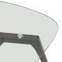 GDF Studio Mosier Mid-Century Modern Coffee Table with Glass Top, Walnut
