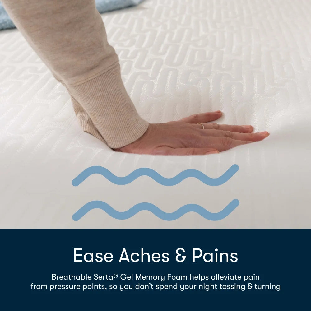 (2 pack) Serta 10" Medium Gel Memory Foam Cooling Full Tight Top Mattress - Fiberglass Free