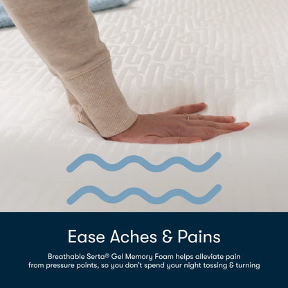 (2 pack) Serta 10" Medium Gel Memory Foam Cooling Full Tight Top Mattress - Fiberglass Free