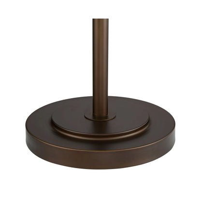Franklin Iron Works Industrial Torchiere Floor Lamp with USB Charging Port 72 1/2" Tall Oil Rubbed Bronze Glass Shade Living Room