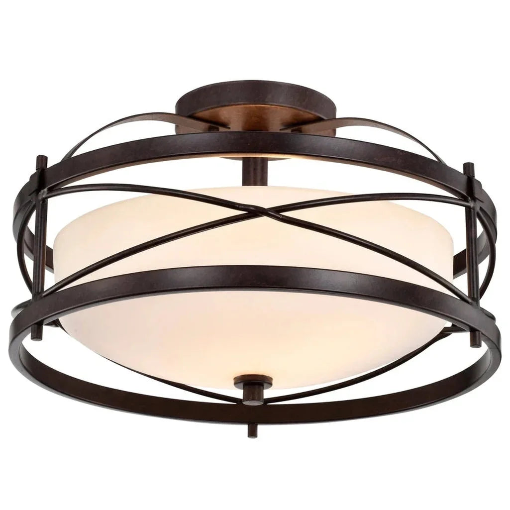 Nuvo 60-5335 - Ginger - 2 Light Semi Flush w/Etched Opal Glass
