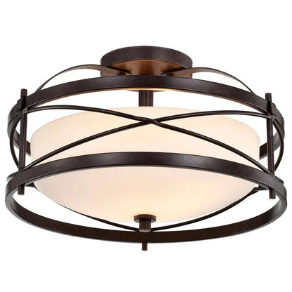 Nuvo 60-5335 - Ginger - 2 Light Semi Flush w/Etched Opal Glass