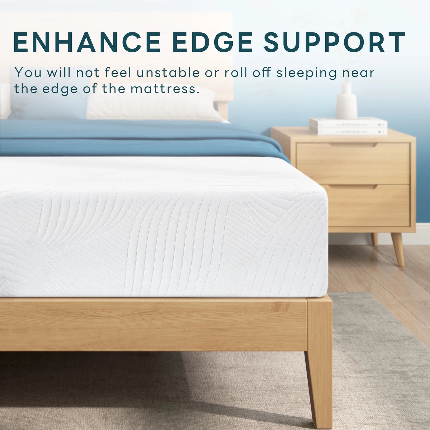 Soges 10 inch Twin Size Memory Foam Mattress with Removable Washable Mattress Cover, Medium Firm Gel Memory Foam Mattress for Pressure Relief, Fiberglass Free Mattress in a Box, CertiPUR-US
