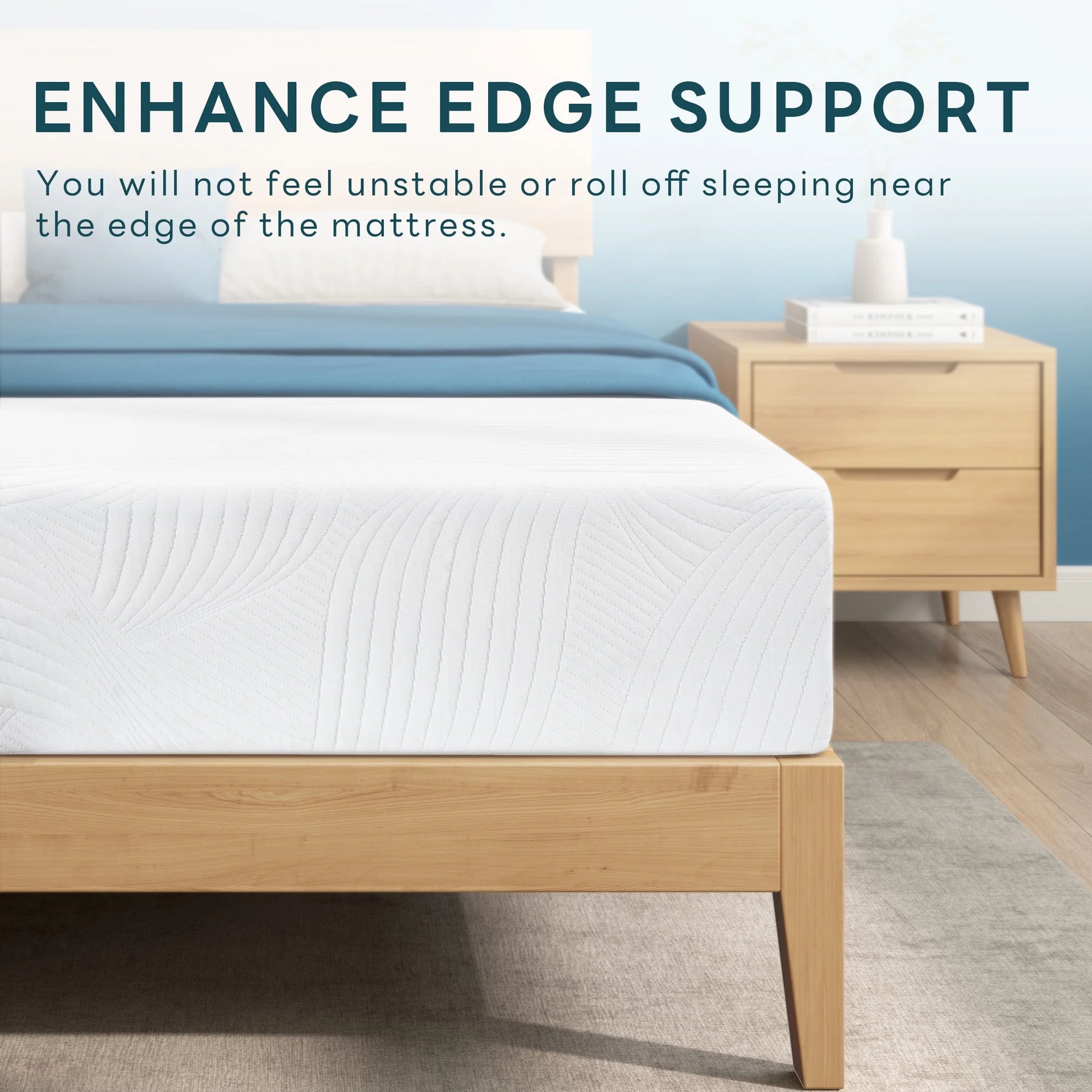 Soges 10 inch Twin Size Memory Foam Mattress with Removable Washable Mattress Cover, Medium Firm Gel Memory Foam Mattress for Pressure Relief, Fiberglass Free Mattress in a Box, CertiPUR-US