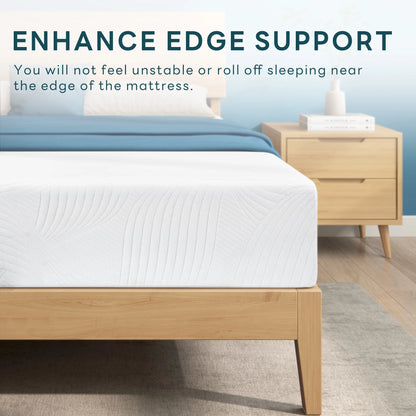 Soges 10 inch Twin Size Memory Foam Mattress with Removable Washable Mattress Cover, Medium Firm Gel Memory Foam Mattress for Pressure Relief, Fiberglass Free Mattress in a Box, CertiPUR-US