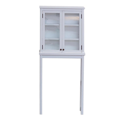 Alaterre Over the Toilet Storage, Space Saver, Glass Doors and Upper Cabinet, Dorset
