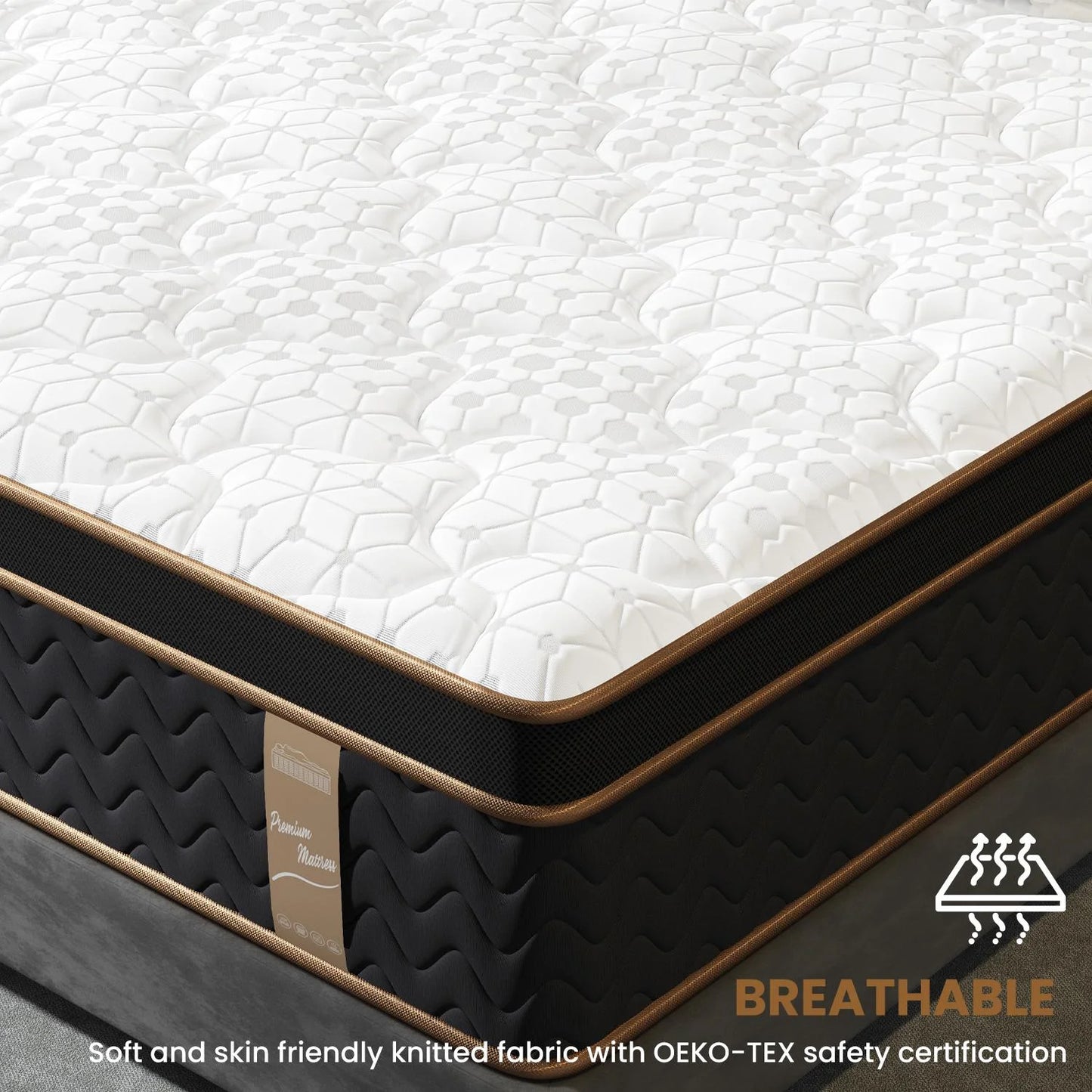 10" Twin Plush Hybrid Mattresses with Independently Encased Coils & Gel Memory Foam, Fiberglass-Free, Motion Isolation-Edge Support, Mattress in a Box, CertiPUR-US Certified