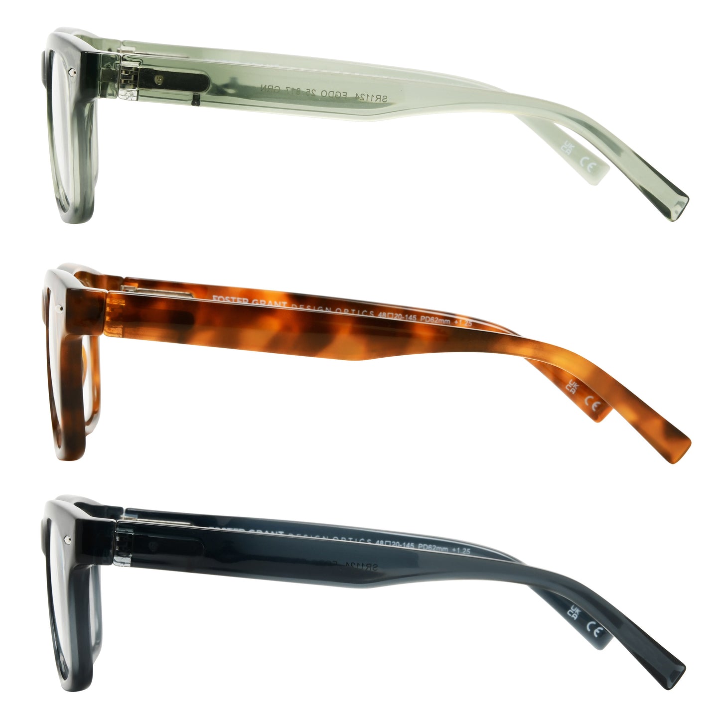 Design Optics by Foster Grant #817 Way Style Reading Glasses, 3-pack
