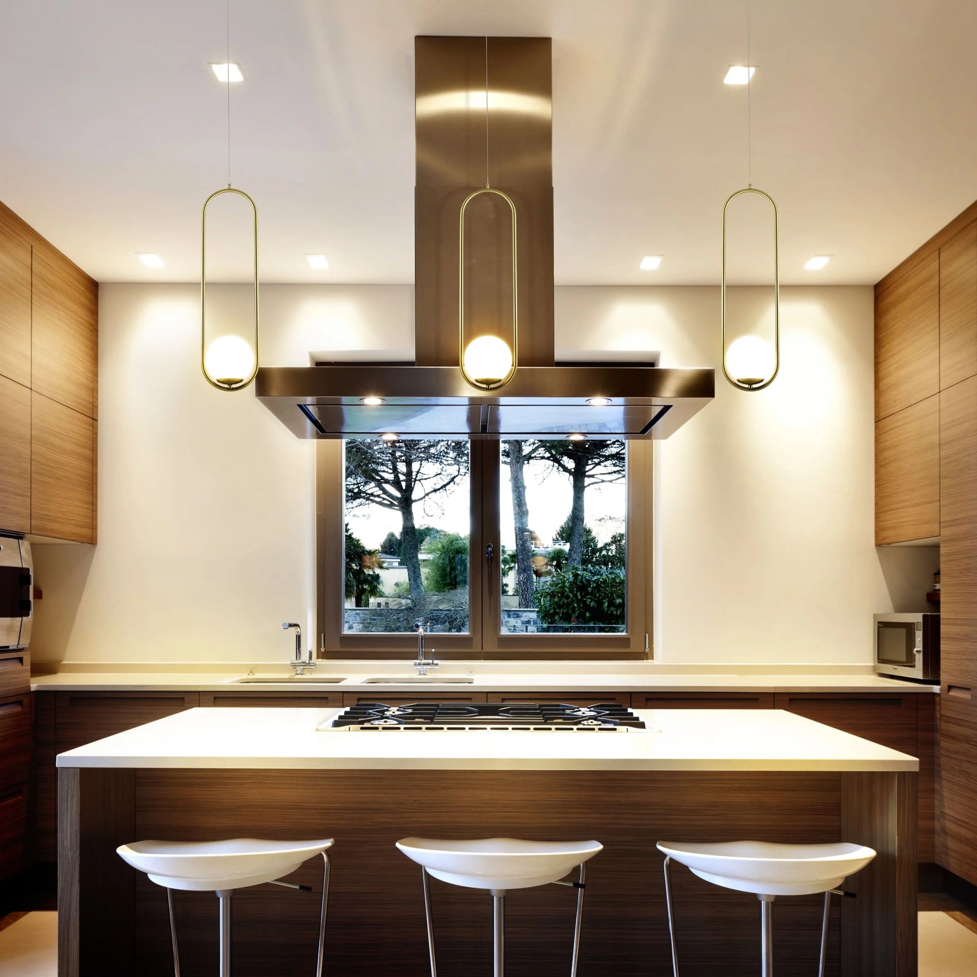 VONN Capri 7" ETL Certified Integrated LED Pendant with Glass Shade in Black