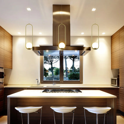 VONN Capri 7" ETL Certified Integrated LED Pendant with Glass Shade in Black