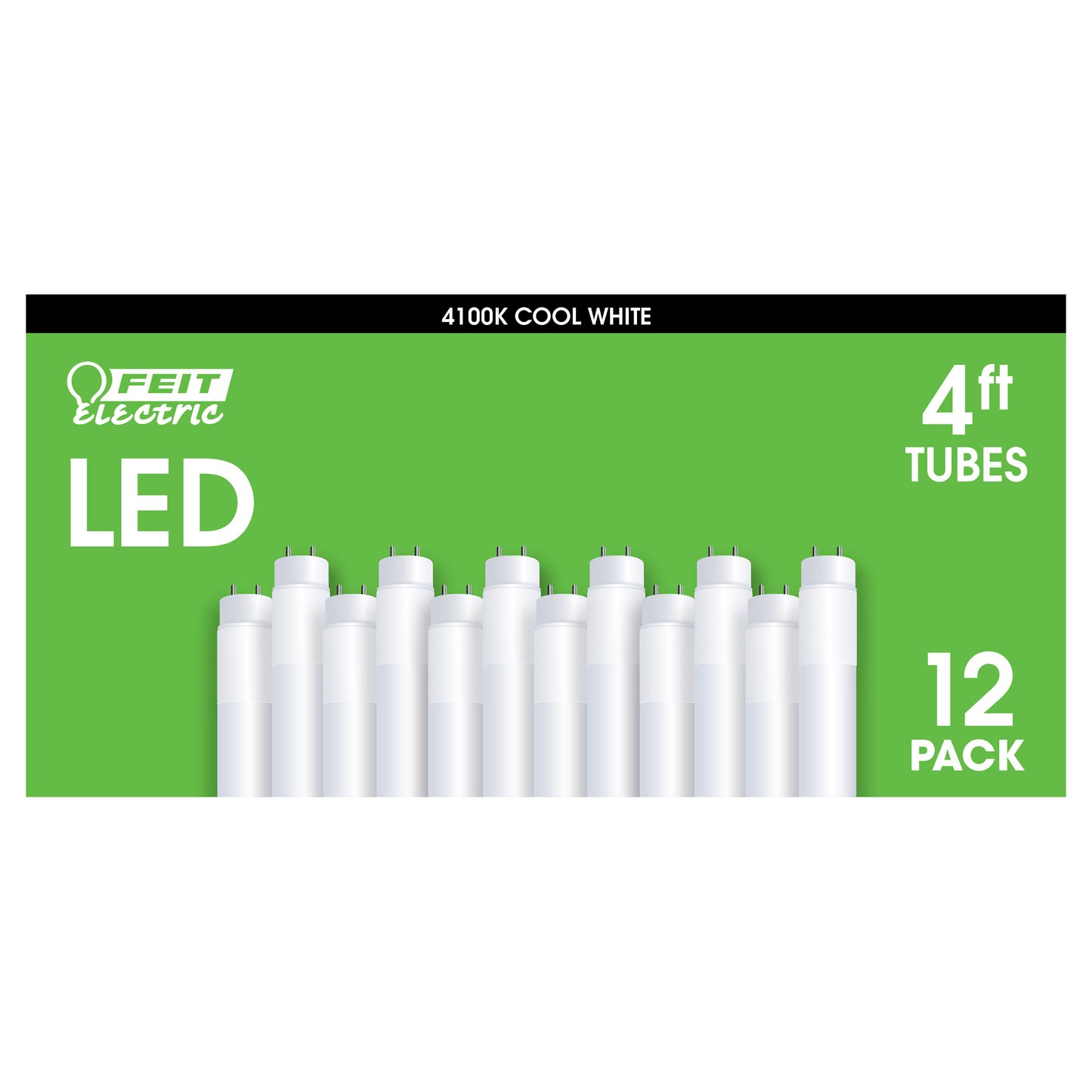 Feit Electric LED 4' Replacement Glass Tubes, 12-pack
