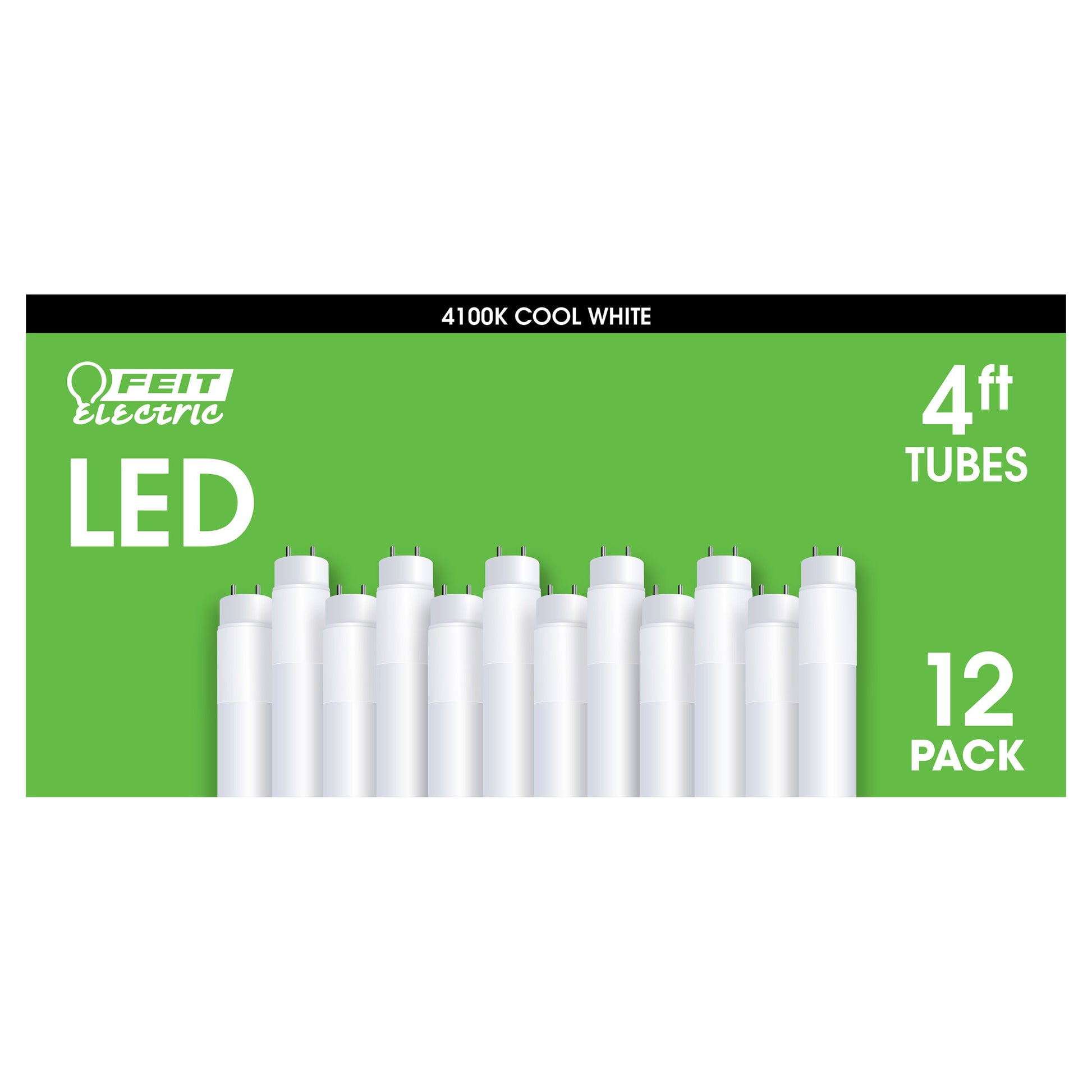 Feit Electric LED 4' Replacement Glass Tubes, 12-pack