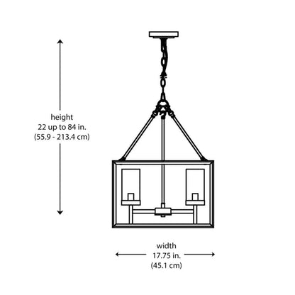 Hampton Bay Lainey 4-Light Bronze Chandelier Light Fixture with Clear Glass Shades
