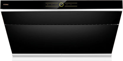 FOTILE JQG9001 Slant Vent Series 36" 850 CFM Under Cabinet or Wall Mount Range Hood with 2 LED lights and Touchscreen in Onyx Black Tempered Glass