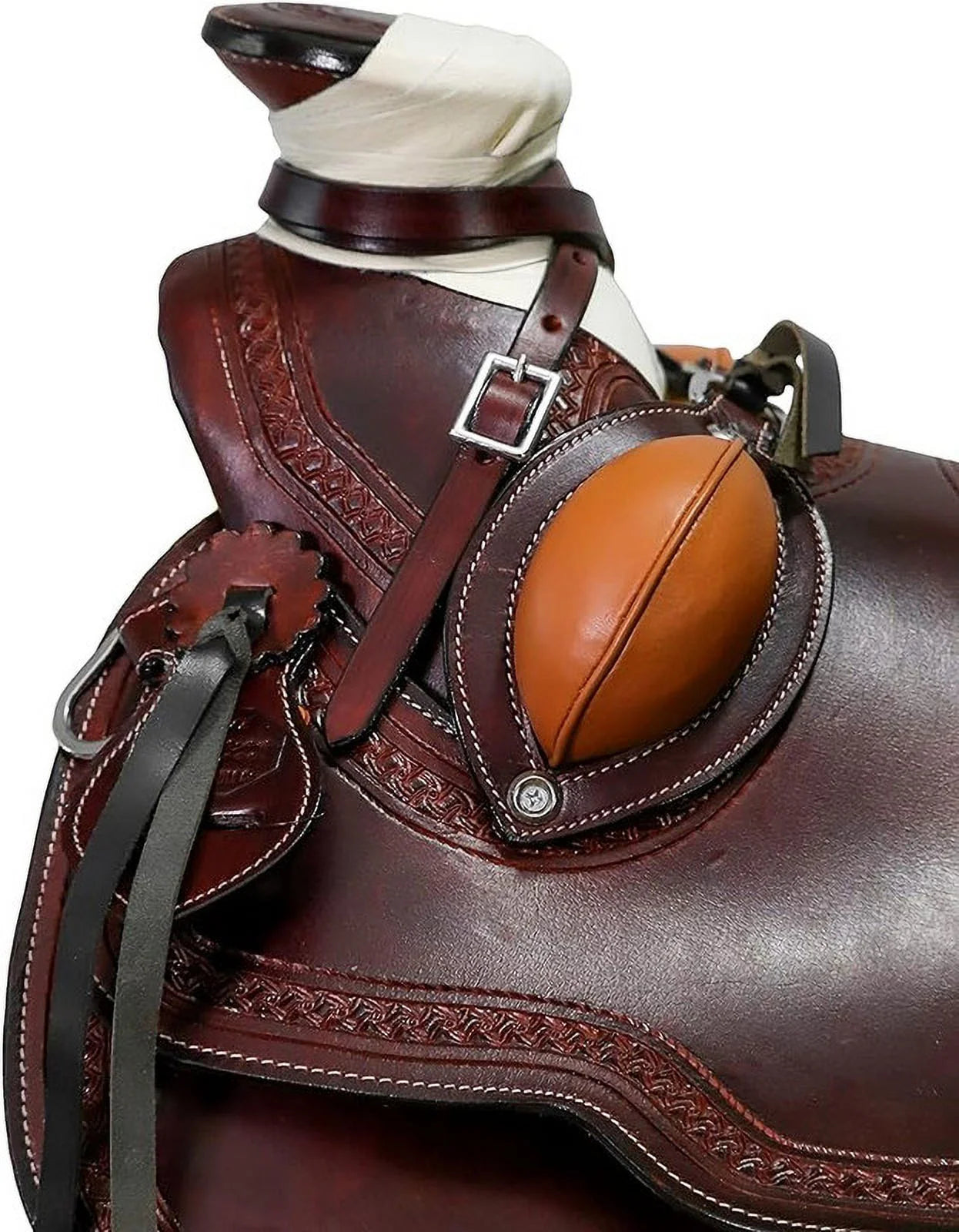 Handmade Classic Quality Wooden & Fiberglass Western Wade Ranch Roping Horse Saddle
