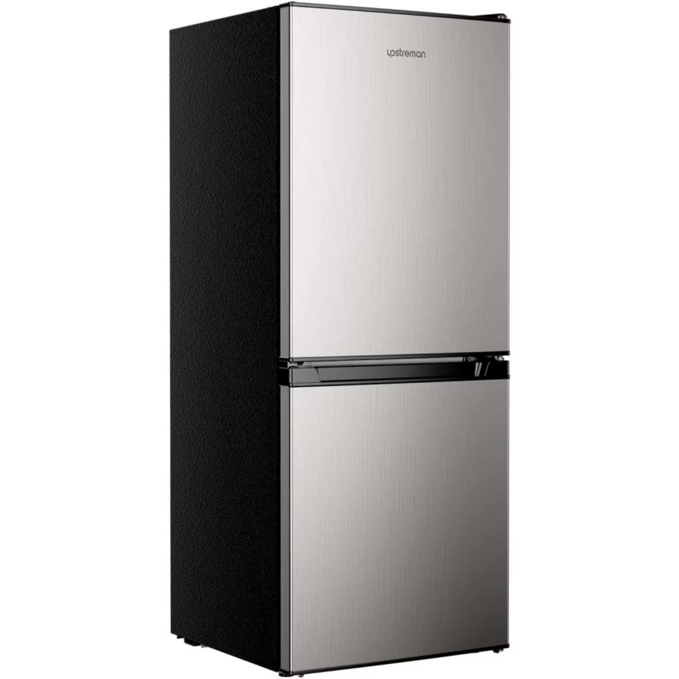 Upstreman 4.0 Cu.Ft Mini Fridge with Bottom Freezer, 2 Door Small Refrigerator with Adjustable Thermostat and Removable Glass Shelves for Bedroom, Dorm, Office, Apartment, Black BM40