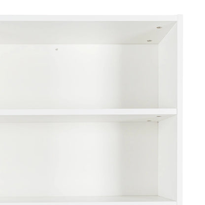 Large Kitchen Pantry Storage Cabinet w/4 Glass Doors & 4 Drawers, Food Hutch w/Microwave Stand & Hooks