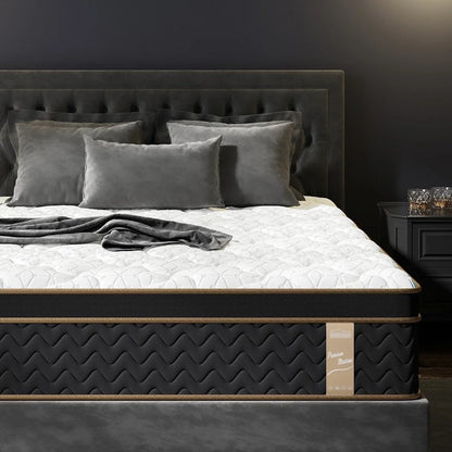 10" Twin Plush Hybrid Mattresses with Independently Encased Coils & Gel Memory Foam, Fiberglass-Free, Motion Isolation-Edge Support, Mattress in a Box, CertiPUR-US Certified
