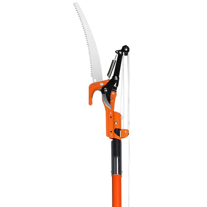 BENTISM Manual Pole Saw Extendable Tree Pruner 7.3-27 ft Fiberglass Pole Scissors