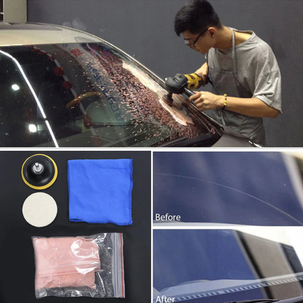 Car Windshield Polishing Kits Rearview Mirror Scratch Removal Window Glass Tools