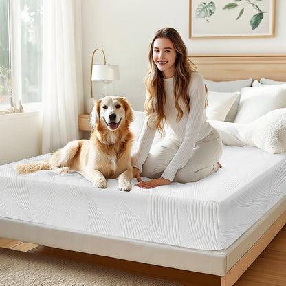 Soges 10 inch Twin Size Memory Foam Mattress with Removable Washable Mattress Cover, Medium Firm Gel Memory Foam Mattress for Pressure Relief, Fiberglass Free Mattress in a Box, CertiPUR-US