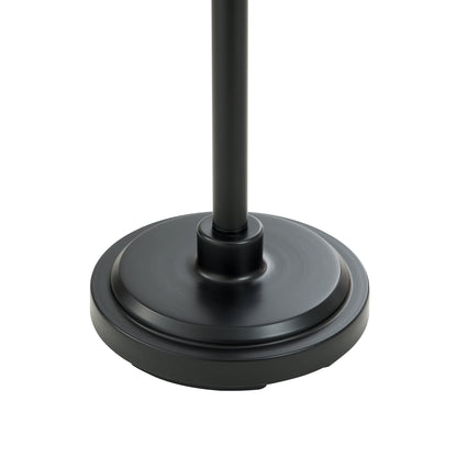 Better Homes & Gardens 63.5 in 3 Light Contemporary Black Floor Lamp Clear Glass
