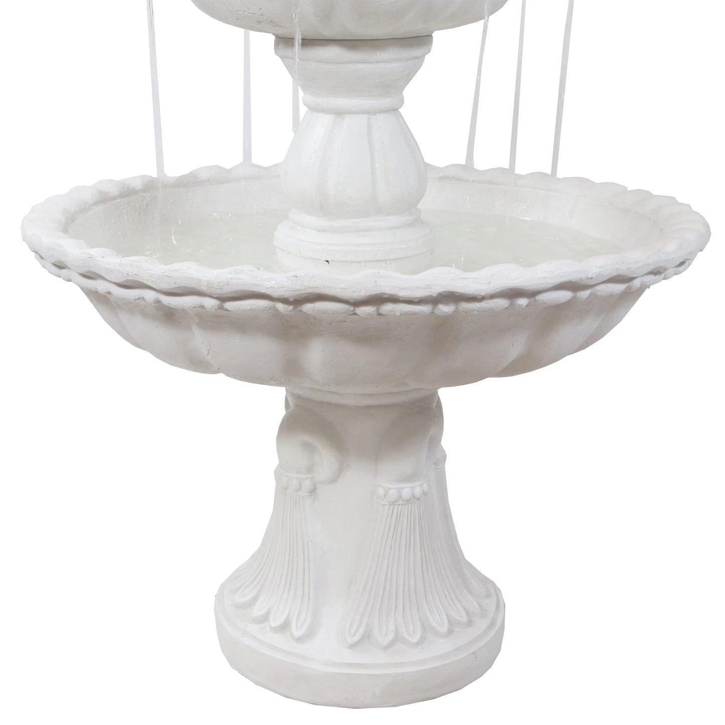Sunnydaze 59"H Electric Fiberglass 3-Tier Welcome Pineapple Top Outdoor Water Fountain