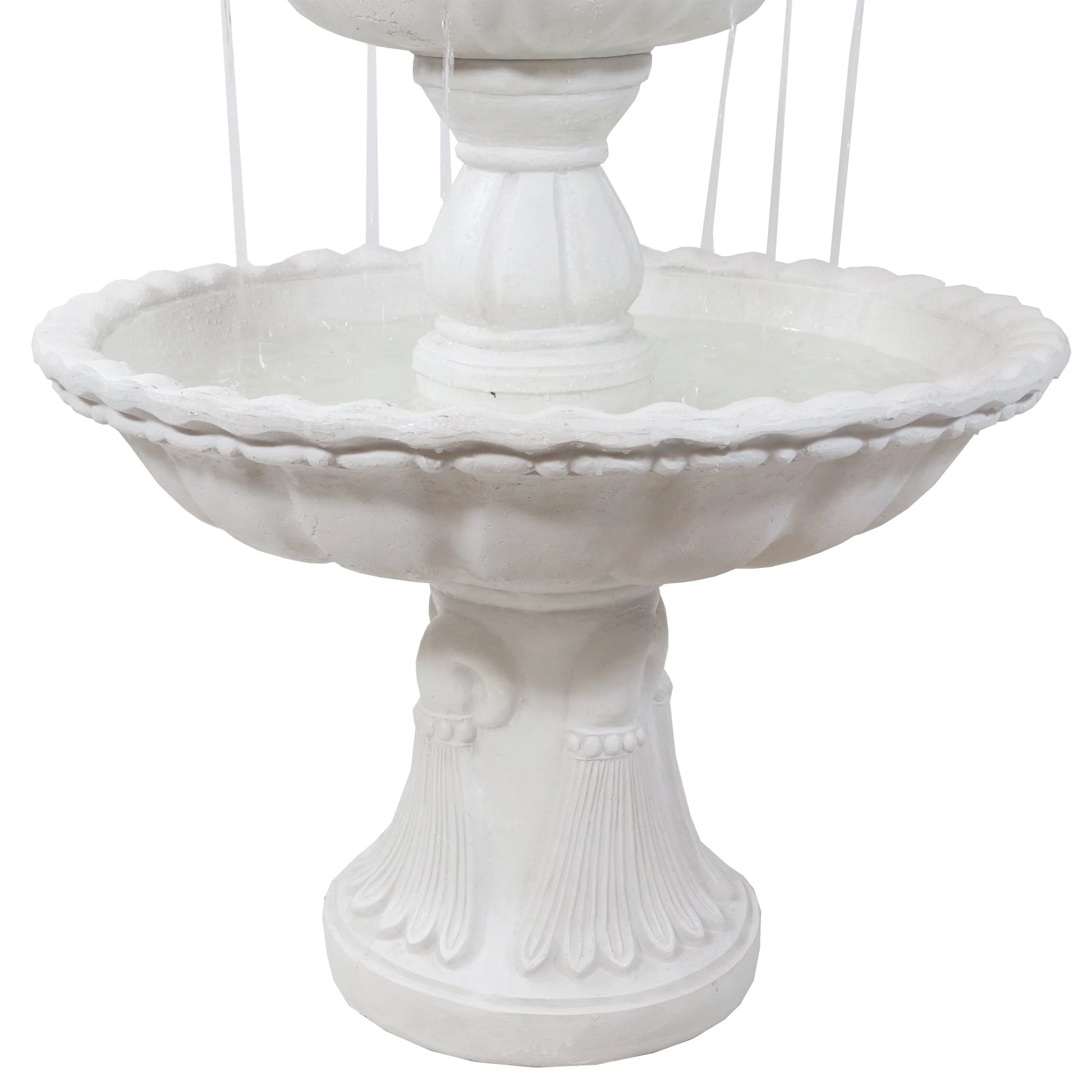 Sunnydaze 59"H Electric Fiberglass 3-Tier Welcome Pineapple Top Outdoor Water Fountain