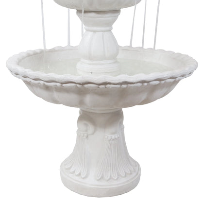 Sunnydaze 59"H Electric Fiberglass 3-Tier Welcome Pineapple Top Outdoor Water Fountain