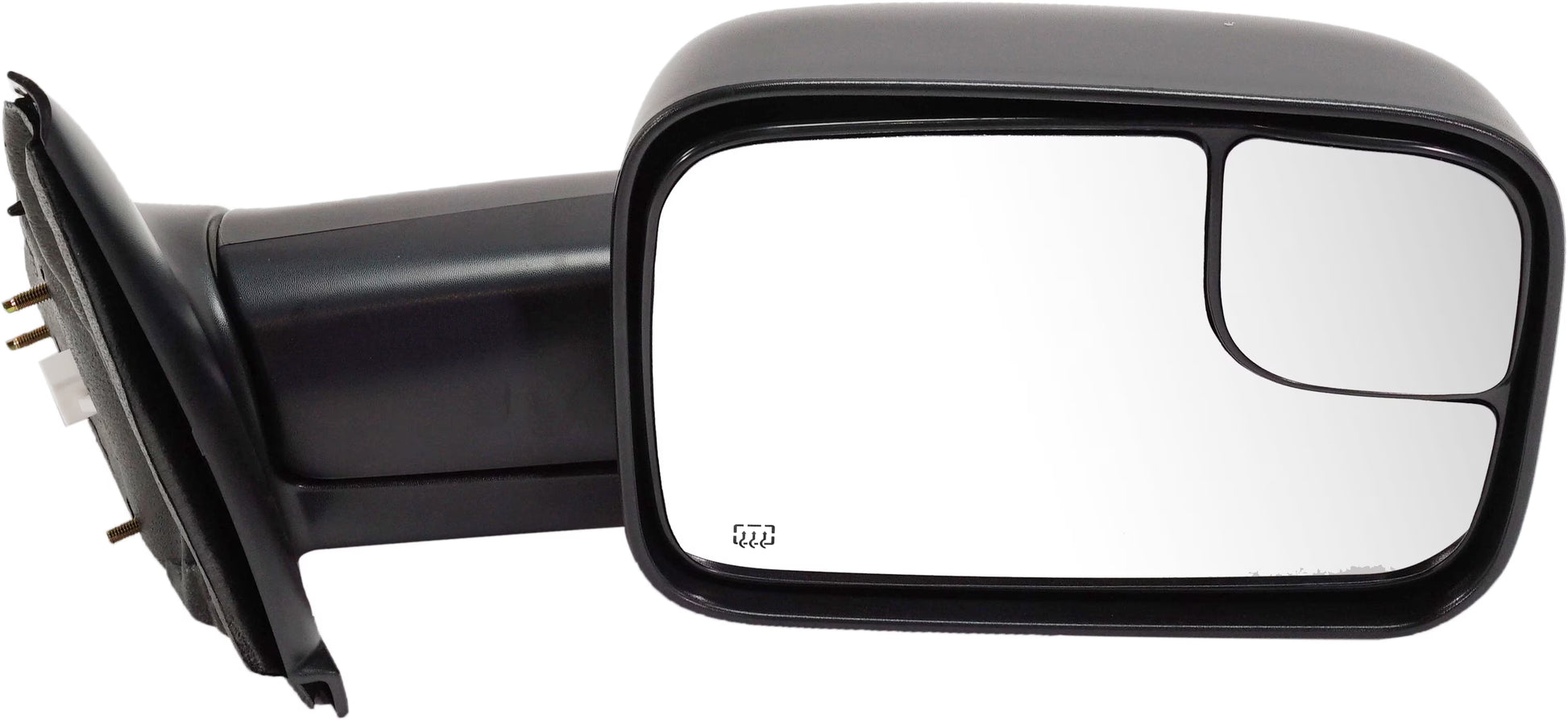 Kool Vue Towing Mirror Compatible With 2002-2009 Dodge Ram 3500 2500 Right Passenger Side Heated w/Blind Spot Corner Glass Textured Black