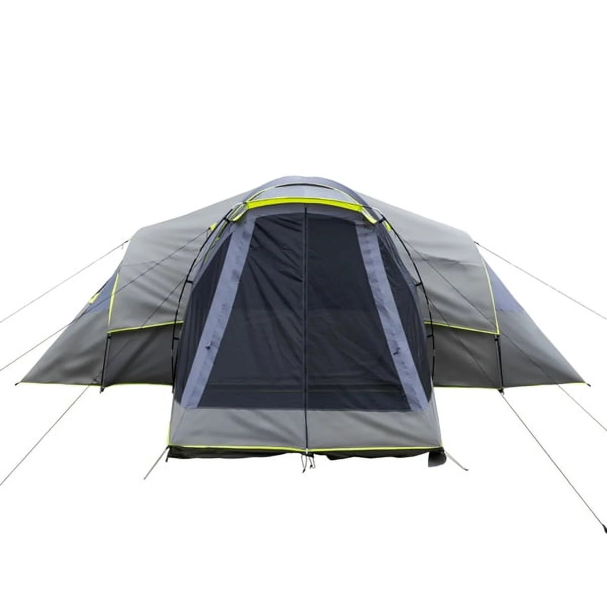 Fithood 522*260*210cm Can Accommodate 10 People Three Rooms Polyester Cloth Fiberglass Poles Camping Tents Family Tents Dark Gray