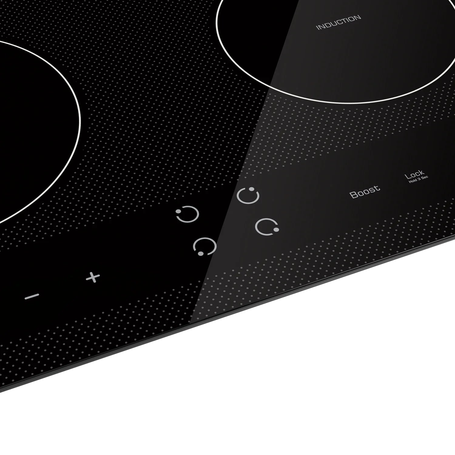 Empava 24" Electric Stove Induction Cooktop with 4 Power Boost Burners Smooth Surface Vitro Ceramic Glass in Black