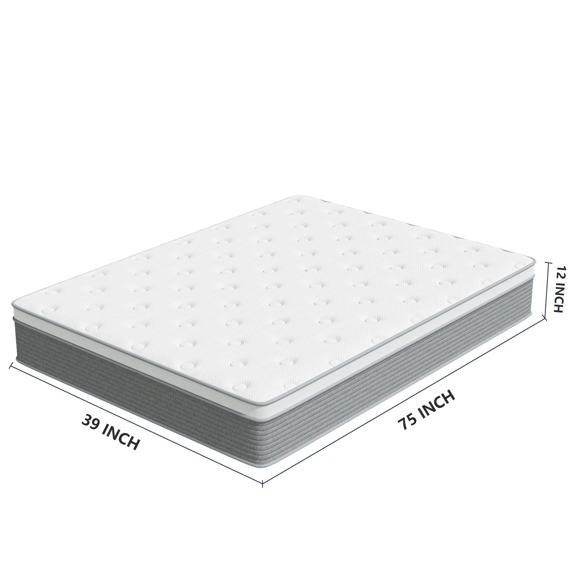 CIUANCE Twin Mattress,12 Inch Memory Foam Mattress in a Box,Memory Foam Euro Top Hybrid Cooling Sleep Fiberglass Free