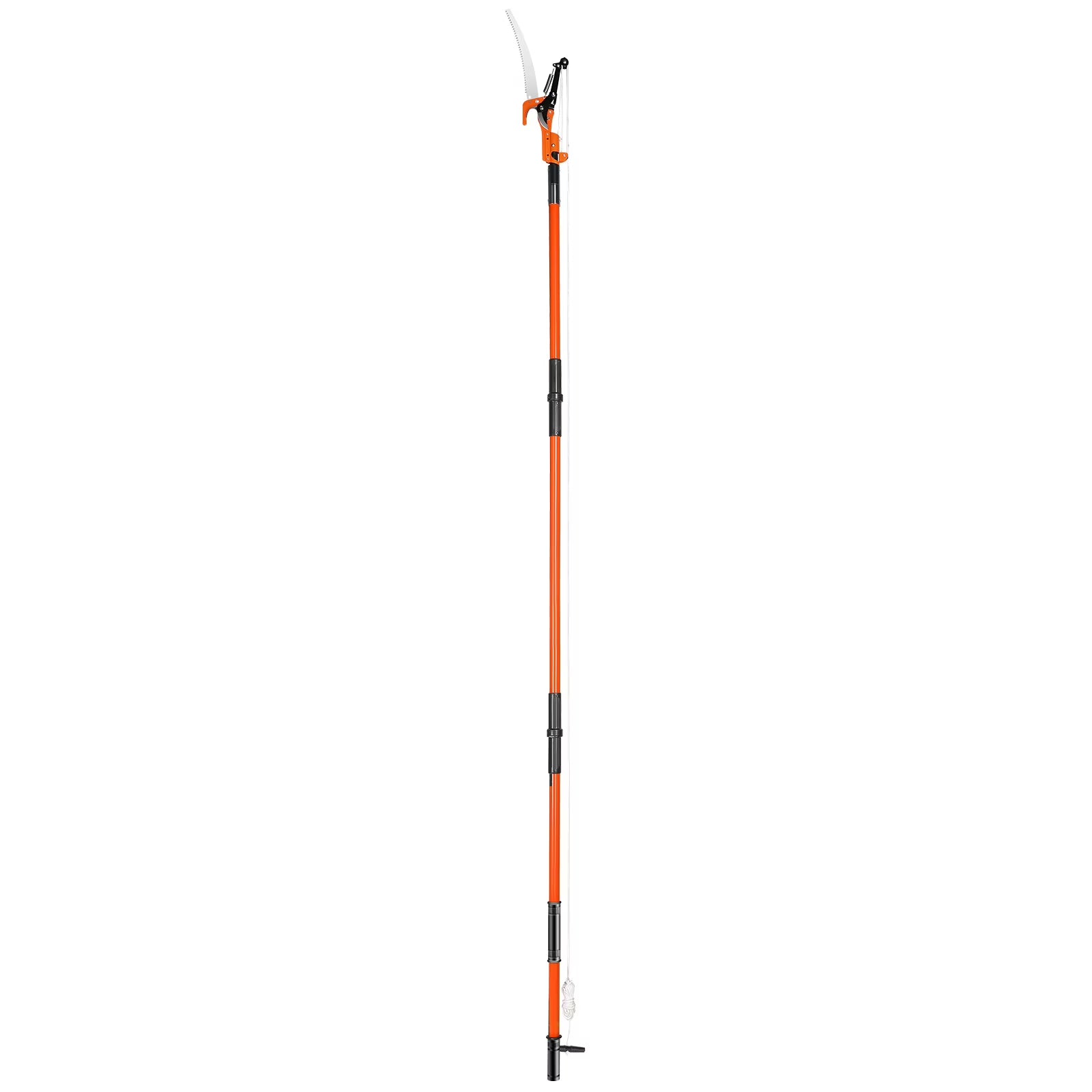 KFFKFF Manual Pole Saw Extendable Tree Pruner 7.3-27 ft Fiberglass Pole Scissors