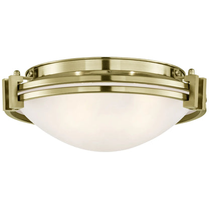 Possini Euro Design Deco Modern Ceiling Light Flush Mount Fixture 12 3/4" Wide Brushed Nickel 2-Light Marbleized Glass for Bedroom Kitchen Living Room