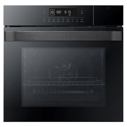 24" Electric Single Wall Oven - 70L Convection Oven with Air Frying, 2.5Cu.ft with 8 Baking Modes, 3D Surround Heating, Double-Layered Glass Door, Touch Control, Timer
