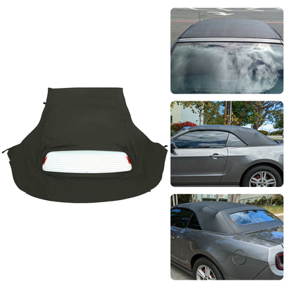 Kojem Convertible Sailcloth Soft Top W/Glass Window for 2005-2014 Ford Mustang