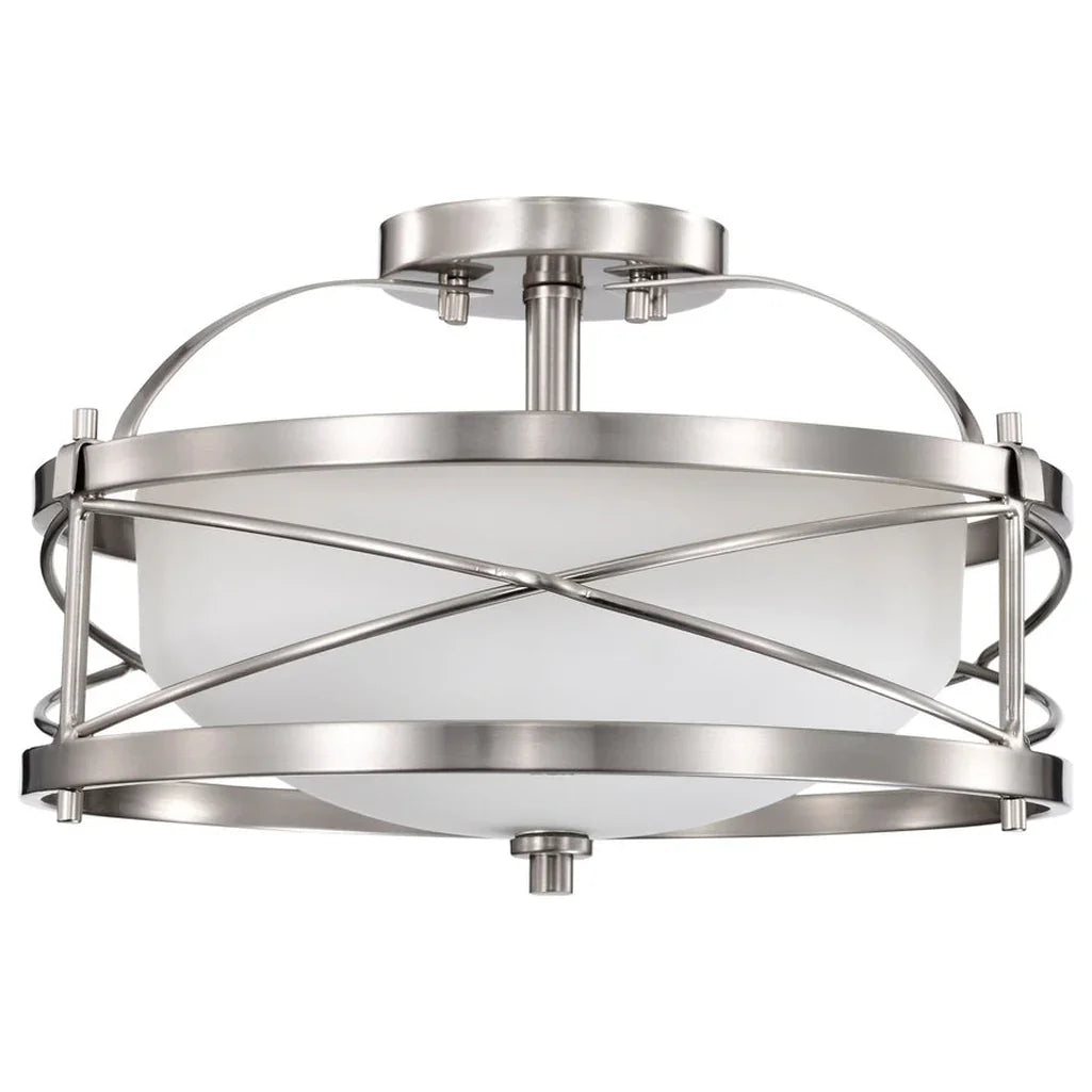 Nuvo 60-5335 - Ginger - 2 Light Semi Flush w/Etched Opal Glass