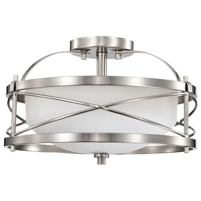 Nuvo 60-5335 - Ginger - 2 Light Semi Flush w/Etched Opal Glass